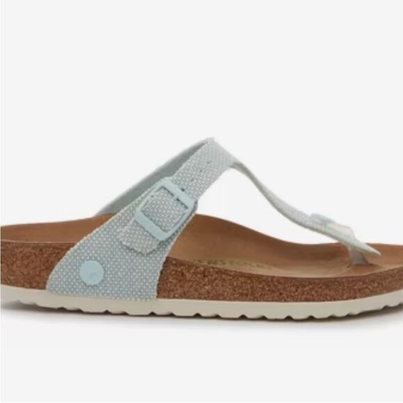 Birkenstock Gizeh Vegan Birko-Flor Sandals- Light Blue - Picture 6 of 12